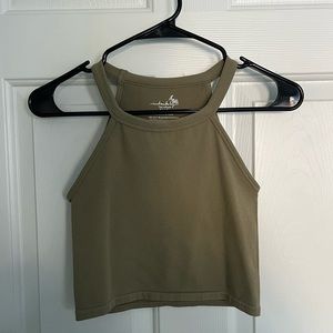 Free People Intimately crop top. Size - medium/large. Color - dark green.